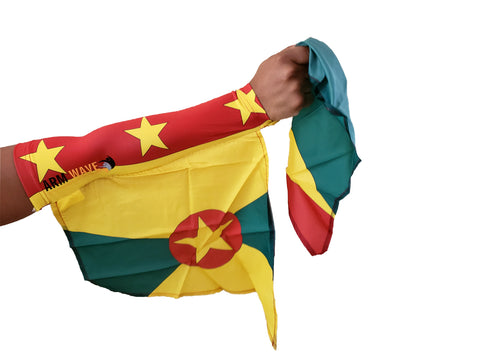 GRENADA WAVE SLEEVE, wearable Sleeve Flag, light and comfortable