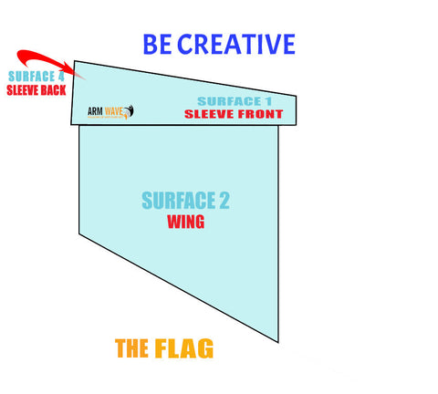 CUSTOMIZE the ARM and FOOT FLAG (ARM BAND, SLEEVE), add image, Logo or Brand
