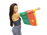 Cameroon Arm Wave Sleeve Flag with removable wing