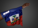 HAITI ARM and LEG FLAG (Arm Band, Sleeve) with Arm Wave reflective logo.