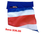 COSTA RICA ARM and FOOT FLAGS, for sale! Purchase ONE DOZEN (12) "Wholesale"