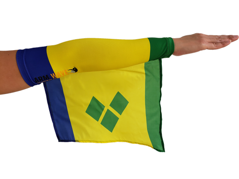 ST. VINCENT ARM WAVE ARM and LEG FLAG (Arm Band, Sleeves) for Carnival