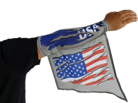 USA REFLECTIVE ARM SLEEVE FLAG, wearable flags that reflect light