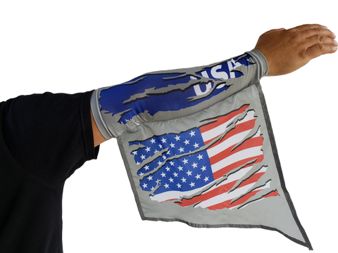 USA REFLECTIVE ARM SLEEVE FLAG, wearable flags that reflect light