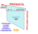 Fifty Thousand (50,000) Arm and Foot Flags for Major Promotion,